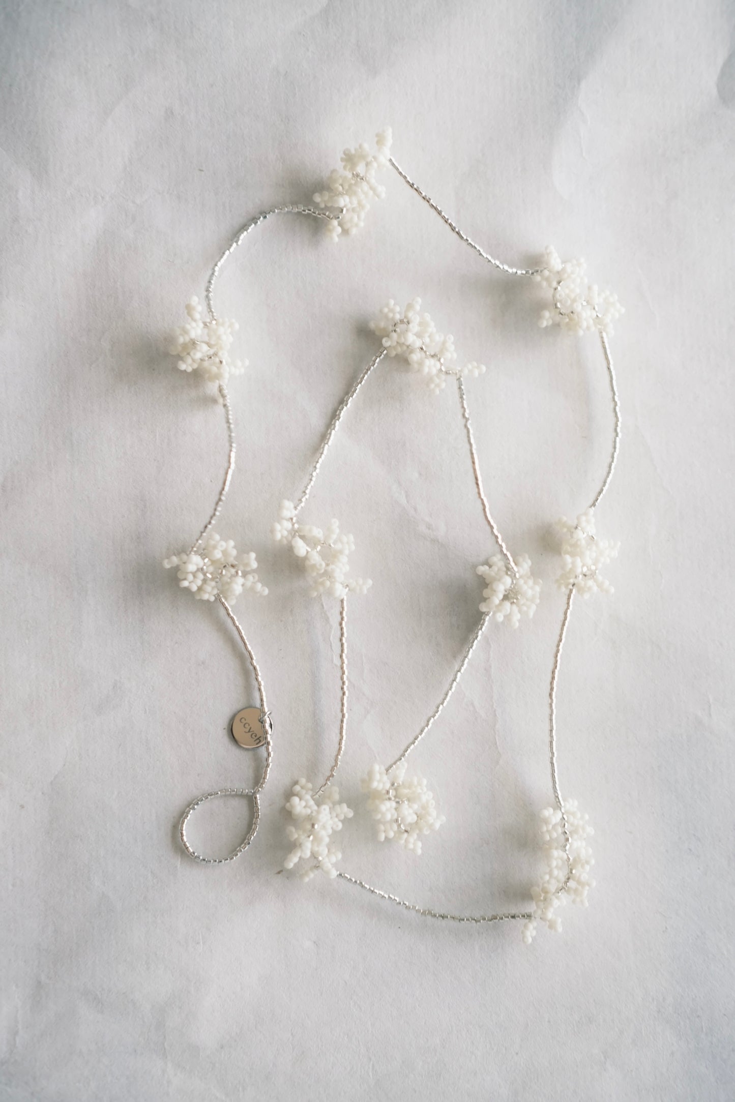 handmade beads necklace - sliver snow (pre-order)