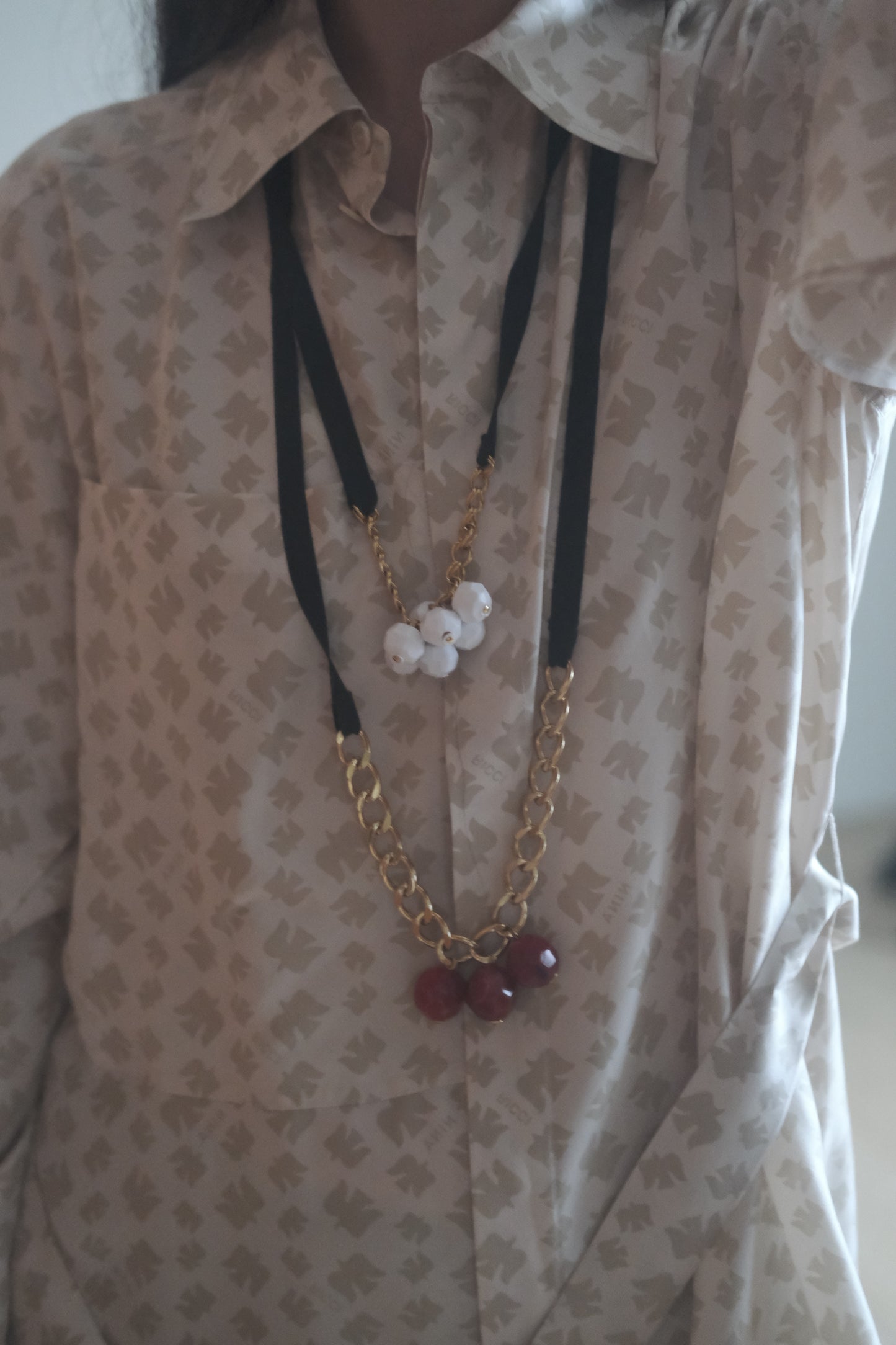 marni white beads necklace