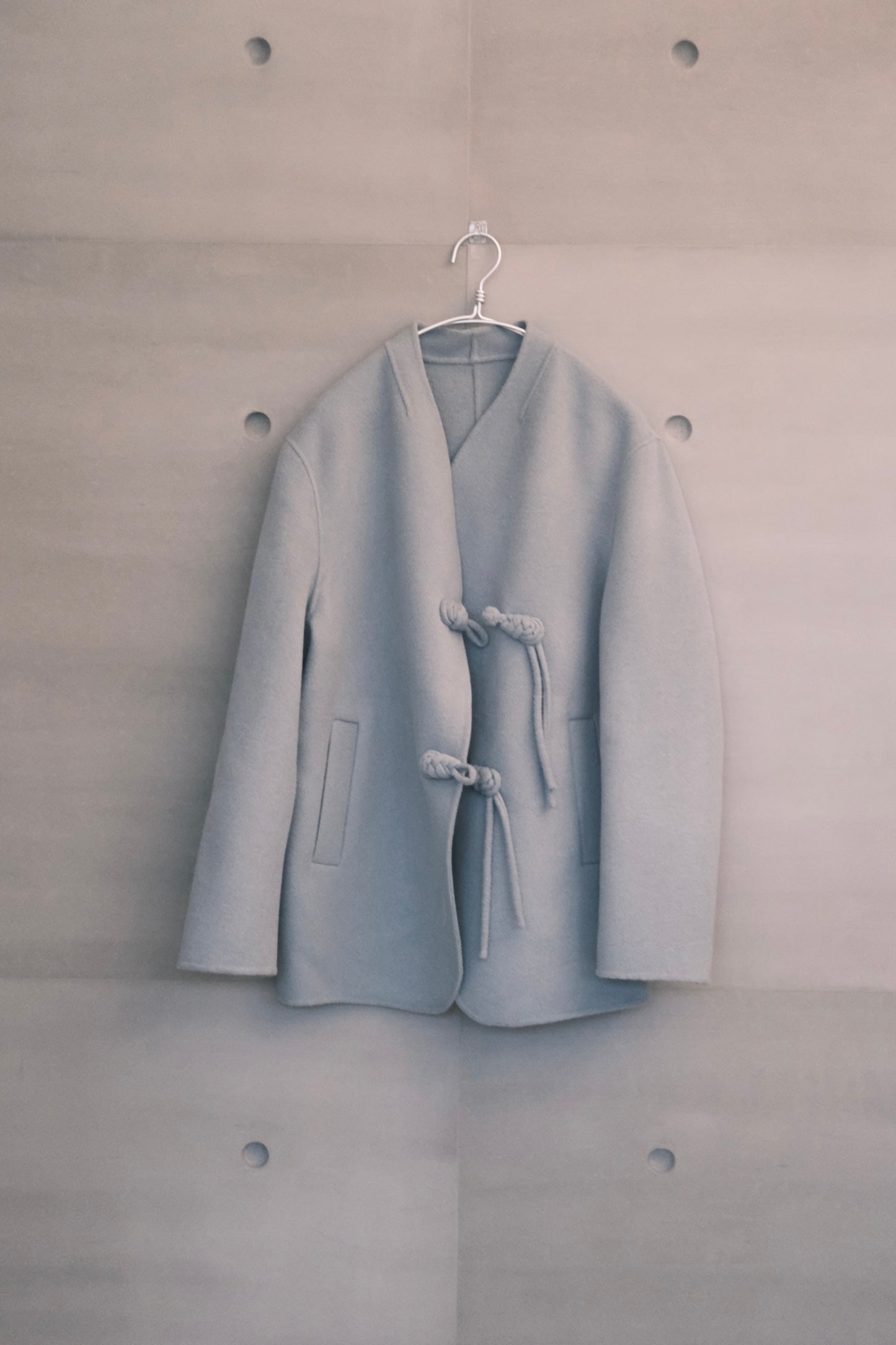 new mandarin wool coat - blue grey (pre-order 結帳後價格是8550）