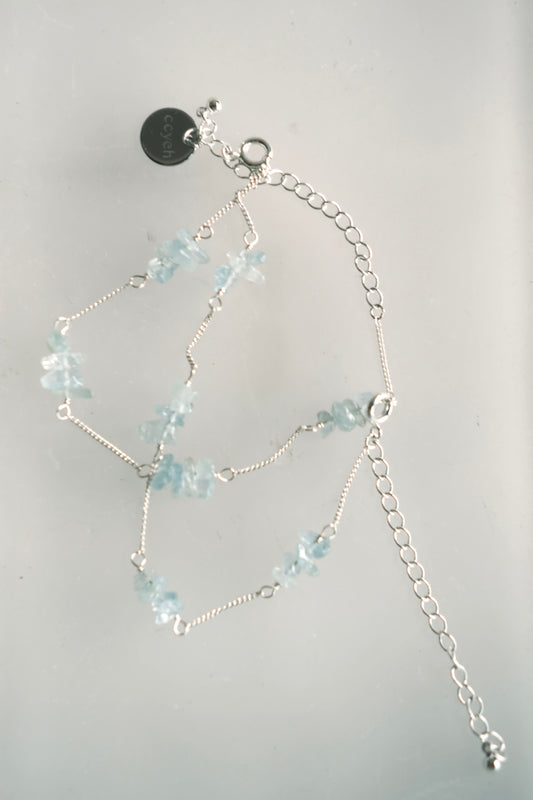 blue stone silver bracelet (pre-order)