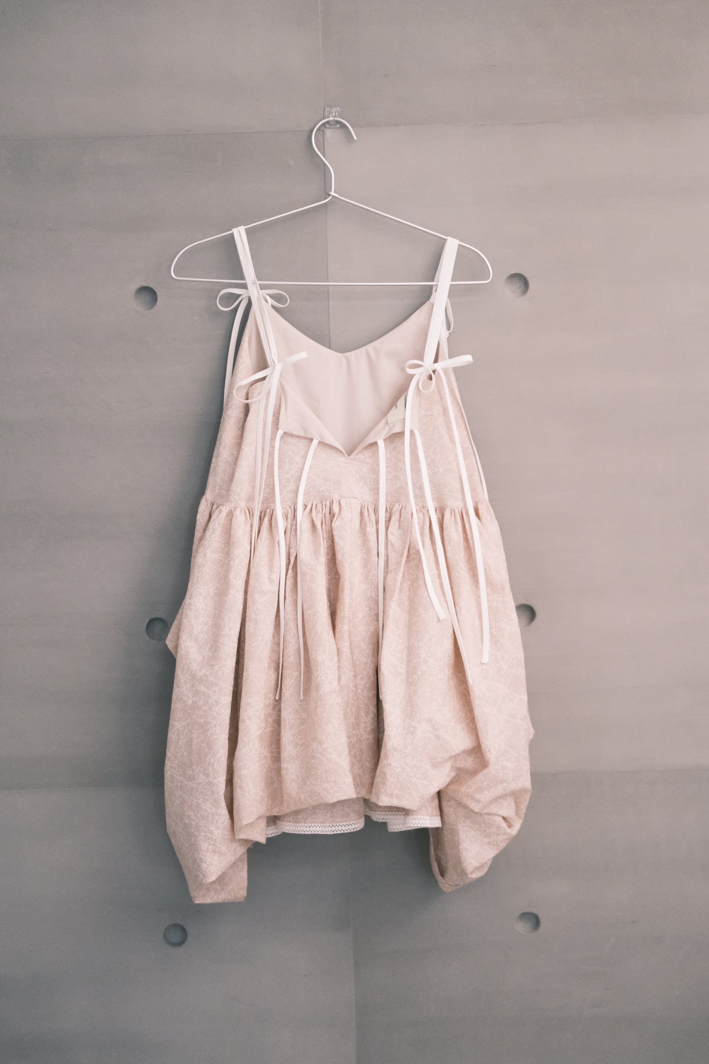 blush ink and white space - layers spaghetti strap top