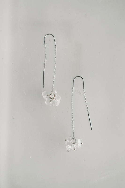 transparent stone earrings (pair)