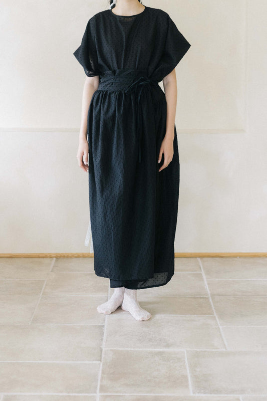 flow wide hakama - folded belt shirring pants (pre- order)