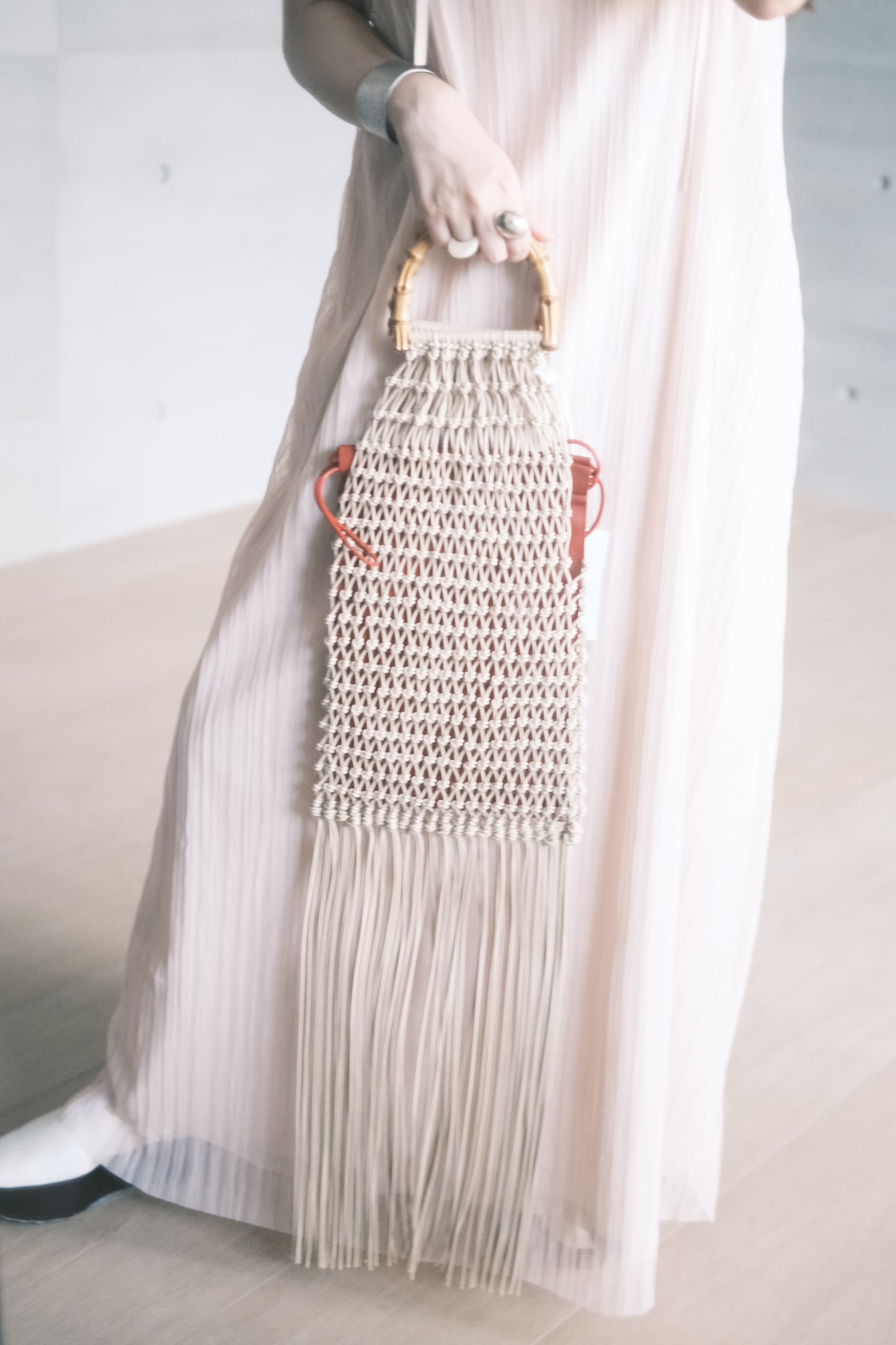 jil sander bamboo raffia bag