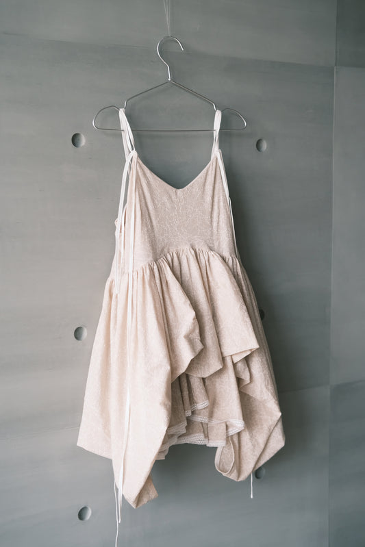 blush ink and white space - layers spaghetti strap top