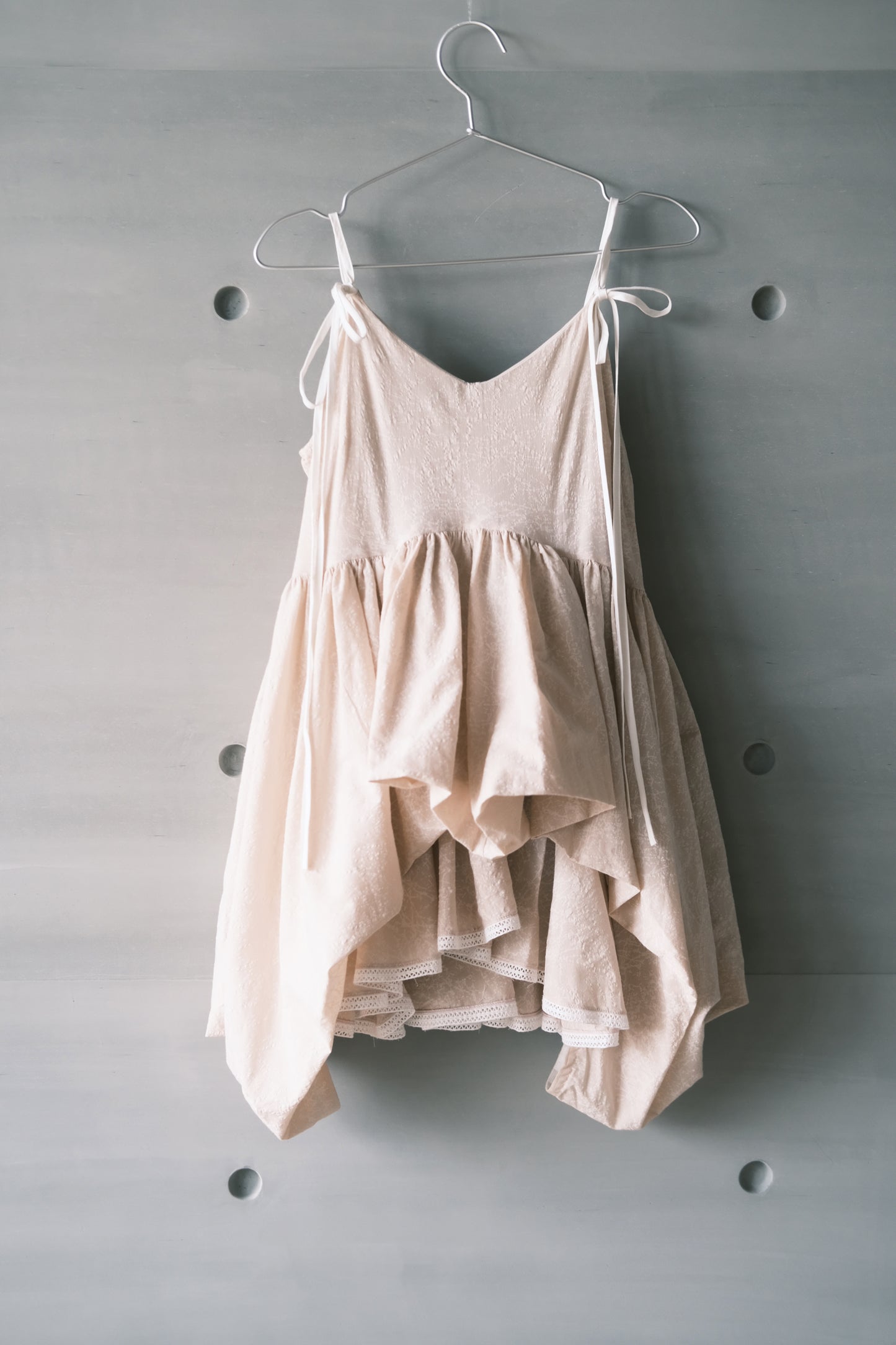 blush ink and white space - layers spaghetti strap top