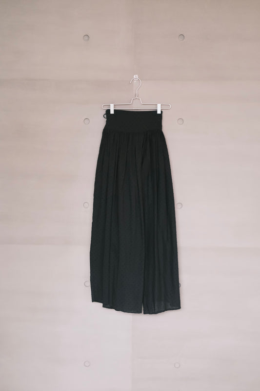 flow wide hakama - folded belt shirring pants (pre- order)