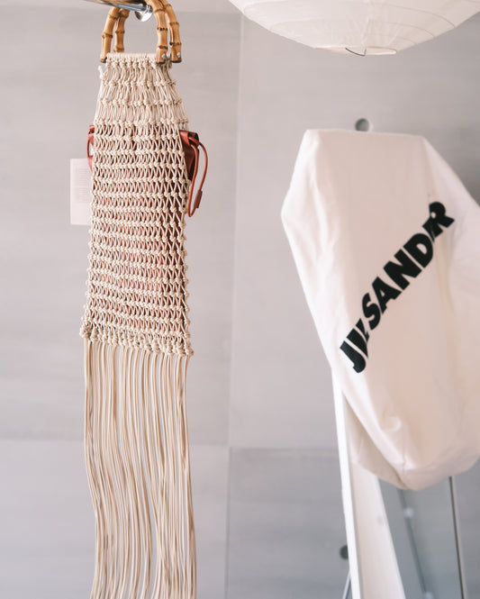 jil sander bamboo raffia bag